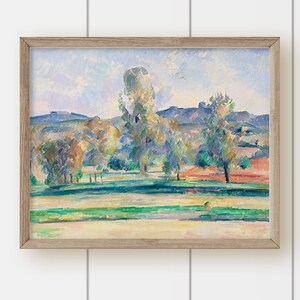 Vintage Autumn Landscape Oil Painting  Print - Mountain Landscape