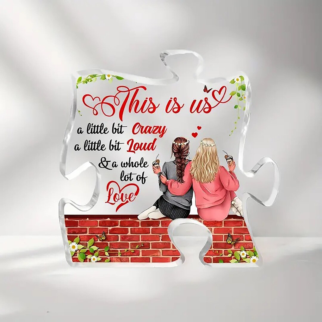Personalized Besties Wooden Puzzle Plaque - Up to 5 Besties - Best Gift For Friends/Bestie main image 1