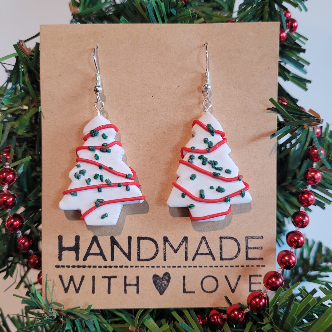 Lil Debbie Christmas Tree Cake Earrings Etsy