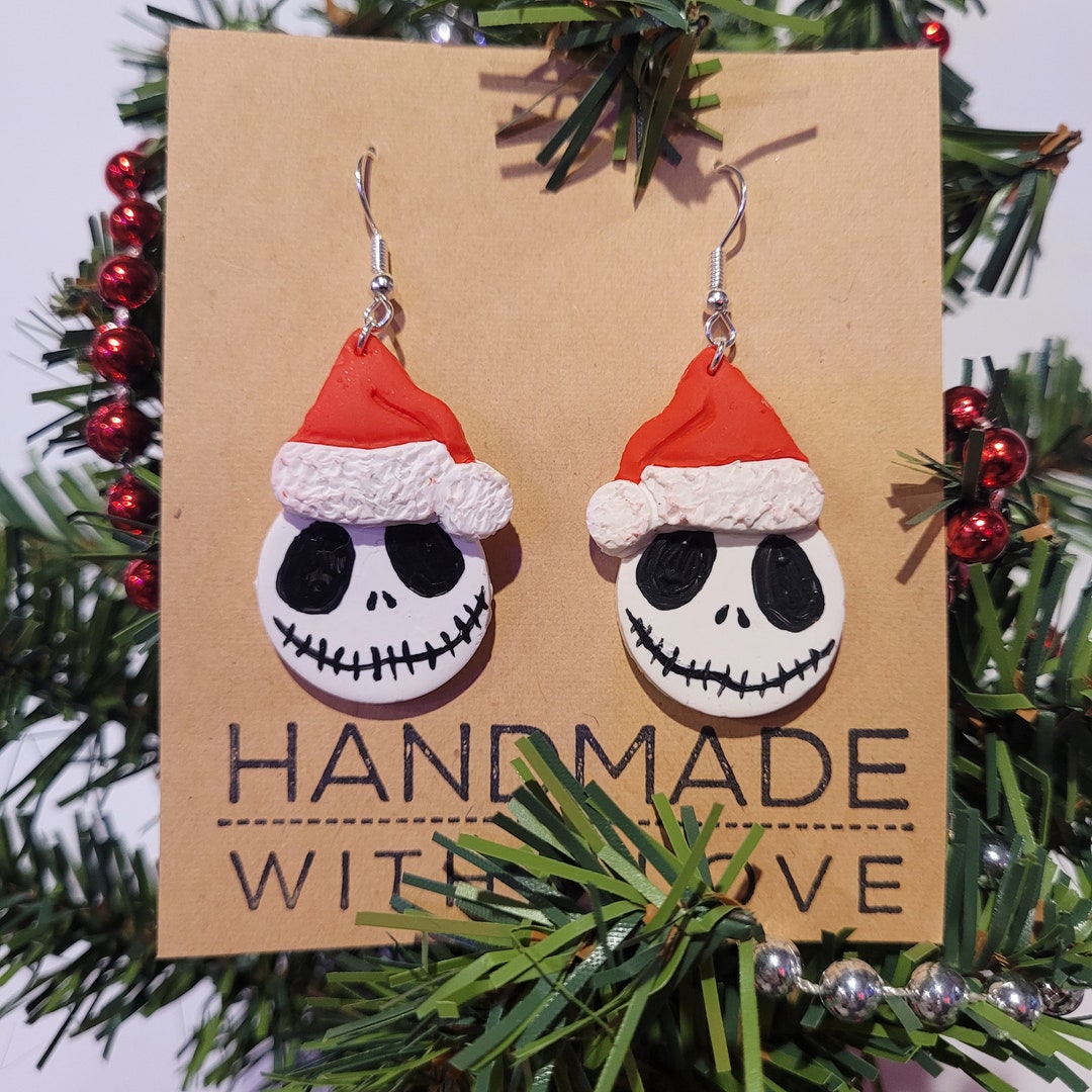 Jack Skellington Polymer Clay Earrings Etsy