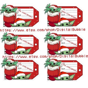 Printable Green Baby Christmas Gift Tags