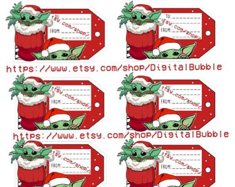 Etiquetas de regalo de Navidad para bebés de color verde para imprimir