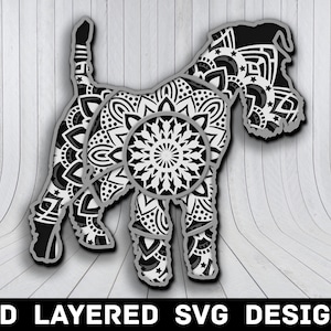 3D Mandala Dog SVG File, Dog Mandala SVG Files, Dog 3D Mandala, Dogs Puppy Multilayers 3D Laser Cut, Dog Mandala SVG Files, Instant Download