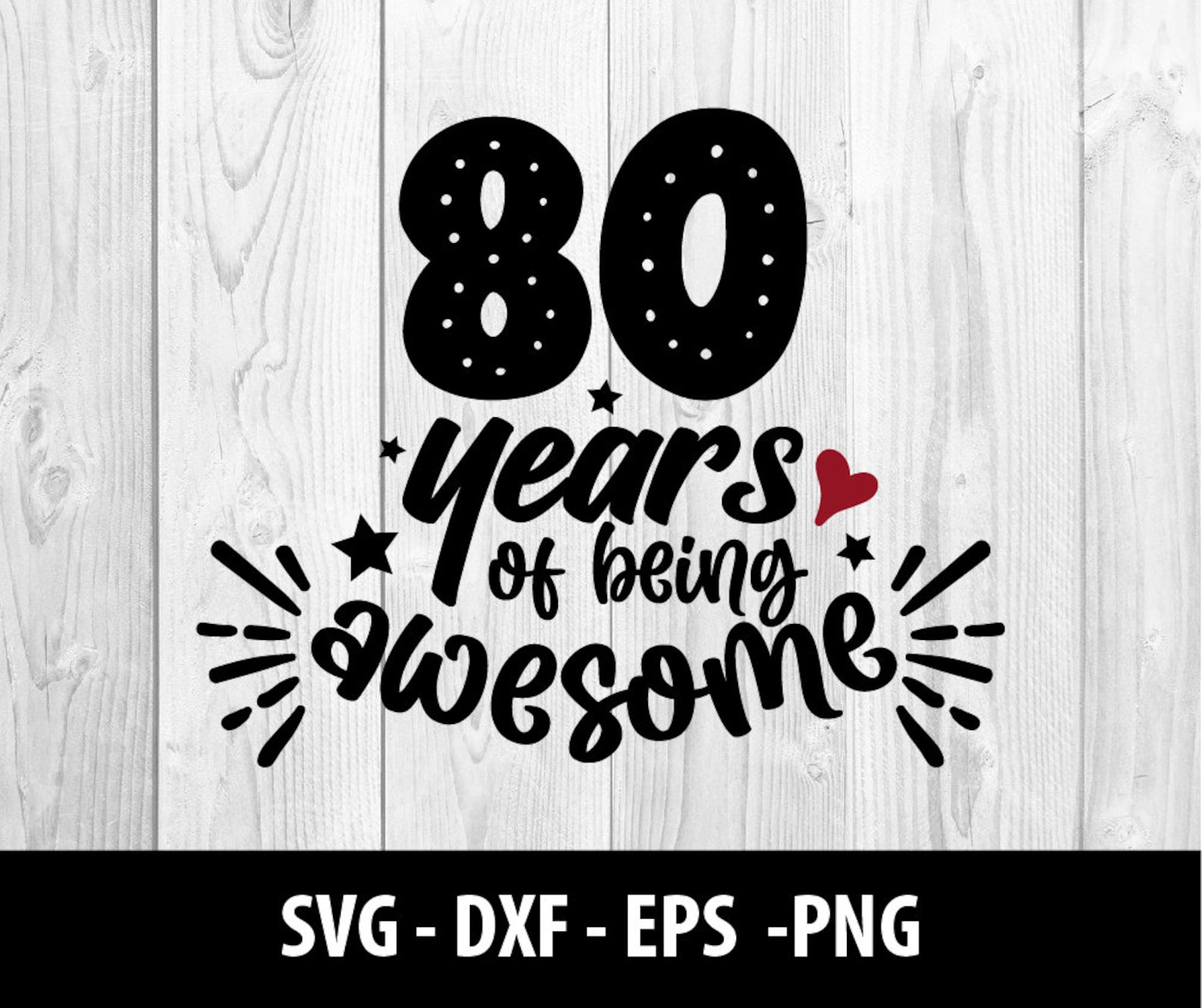 80 Years of Being Awesome SVG 80 Years of Being Awesome SVG | Etsy