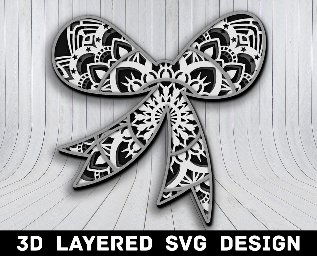3D Mandala Ribbon SVG File, Ribbon Mandala SVG Files, Ribbon 3D Mandala ...