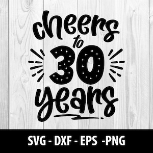 Applausi a 30 anni SVG, applausi a 30 anni PNG, applausi a 30, applausi a trent'anni file Svg, applausi a 30 anni download istantaneo file SVG