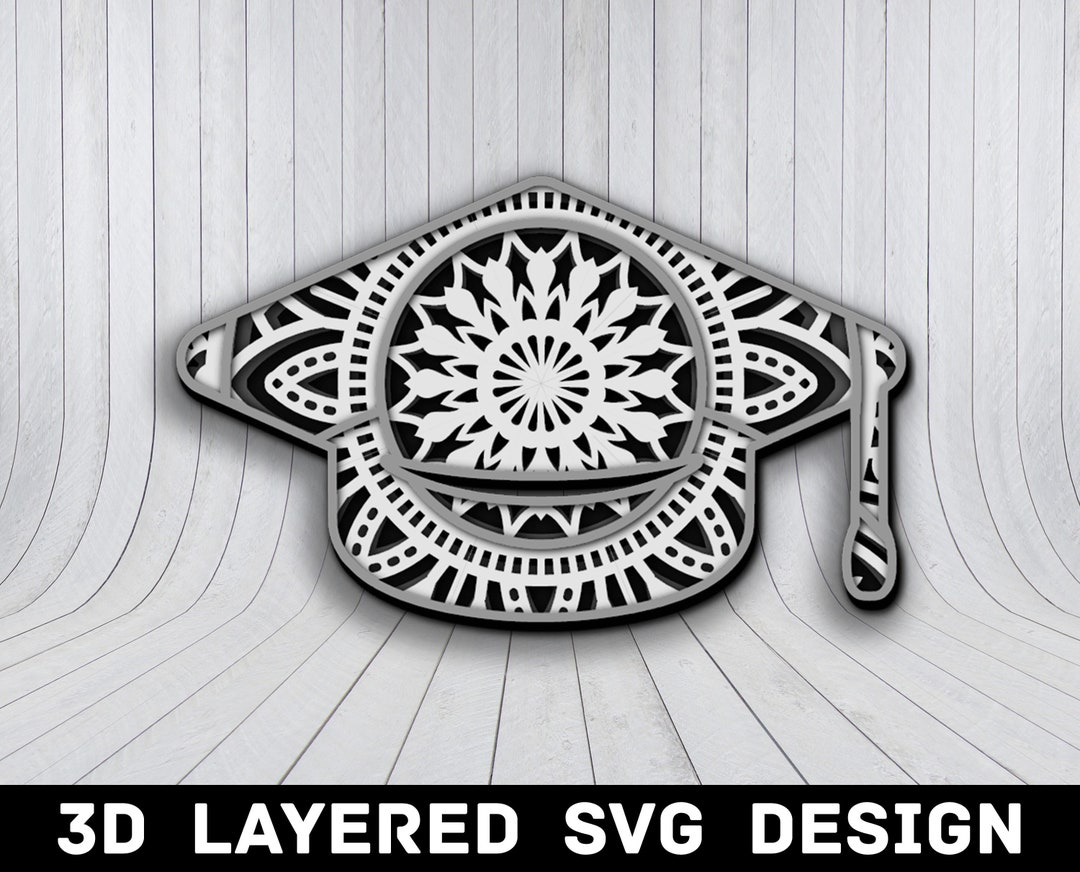 3D Mandala Graduation SVG File, 3D Graduation Mandala SVG, Mandala ...