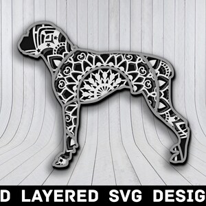 3D Mandala Dog SVG File, Dog Mandala SVG Files, Dog 3D Mandala, Dogs Puppy Multilayers 3D Laser Cut, Dog Mandala SVG Files, Instant Download