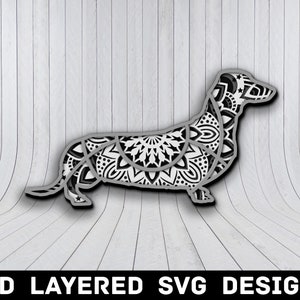 3D Mandala Dog SVG File, Dog Mandala SVG Files, Dog 3D Mandala, Dogs Puppy Multilayers 3D Laser Cut, Dog Mandala SVG Files, Instant Download