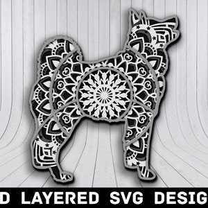 3D Mandala Dog SVG File, Dog Mandala SVG Files, Dog 3D Mandala, Dogs Puppy Multilayers 3D Laser Cut, Dog Mandala SVG Files, Instant Download