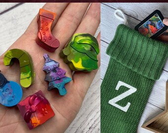 Christmas Mini Crayon Gift Set, Stocking Stuffer for Kid, Gift for Child, Crayon Set, Stocking Filler, Preschool Party Favor, Day Care Gift