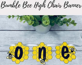 First Birthday Highchair Banner, Bumble Bee Party, It’s Sweet to Be One, 1st Bee Day Decoration, High Chair Banner, Honeycomb, B-Day Party,