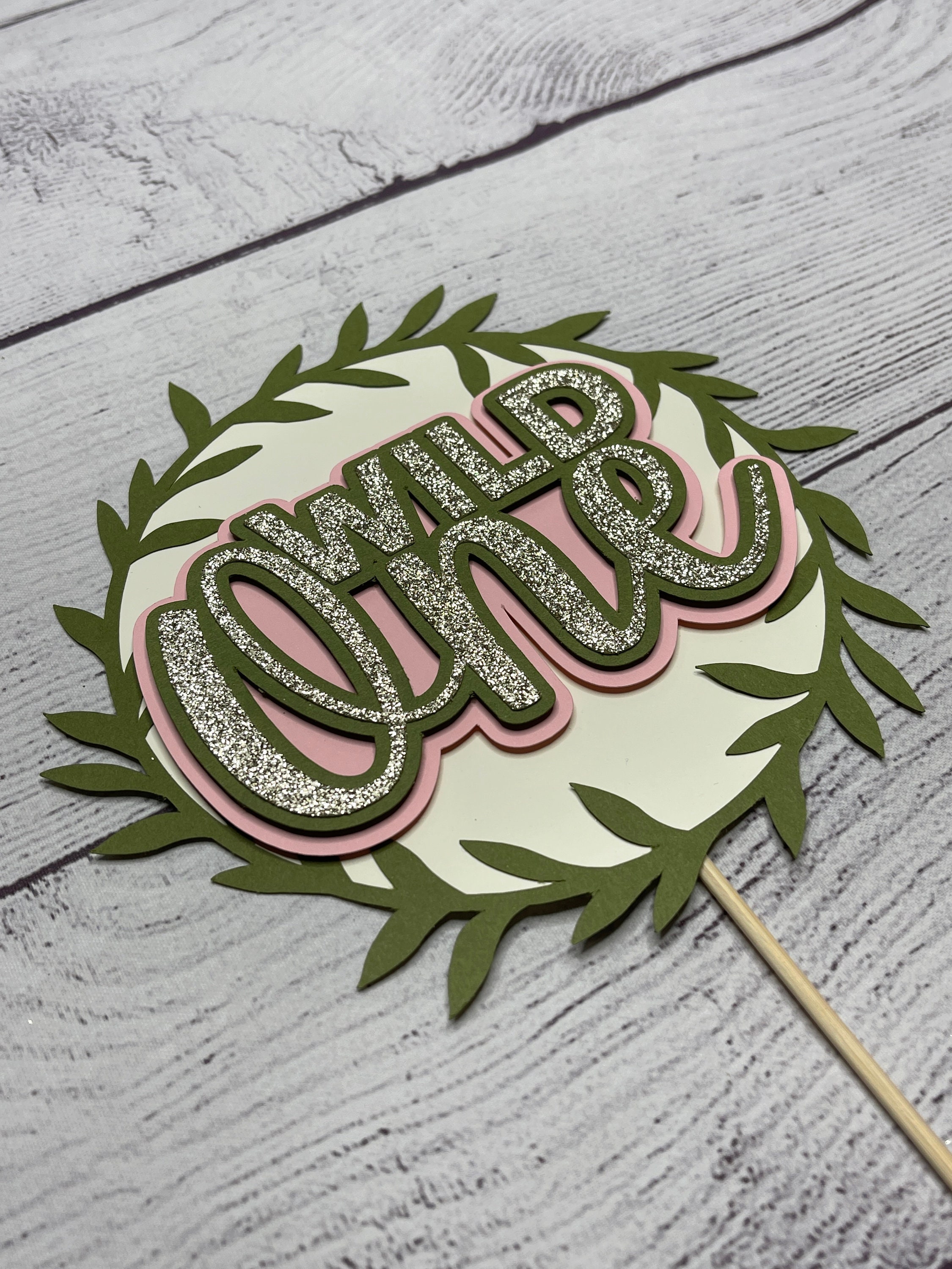 Wild One Cake Topper First Birthday Cake Pick Safari Jungle - Etsy