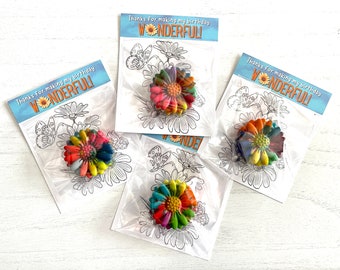 Daisy Flower Crayon Party Favor, Flower Butterfly Coloring Sheet Thank You, Flower Themed Party, Wild One, Daisy Garden Birthday Party Theme