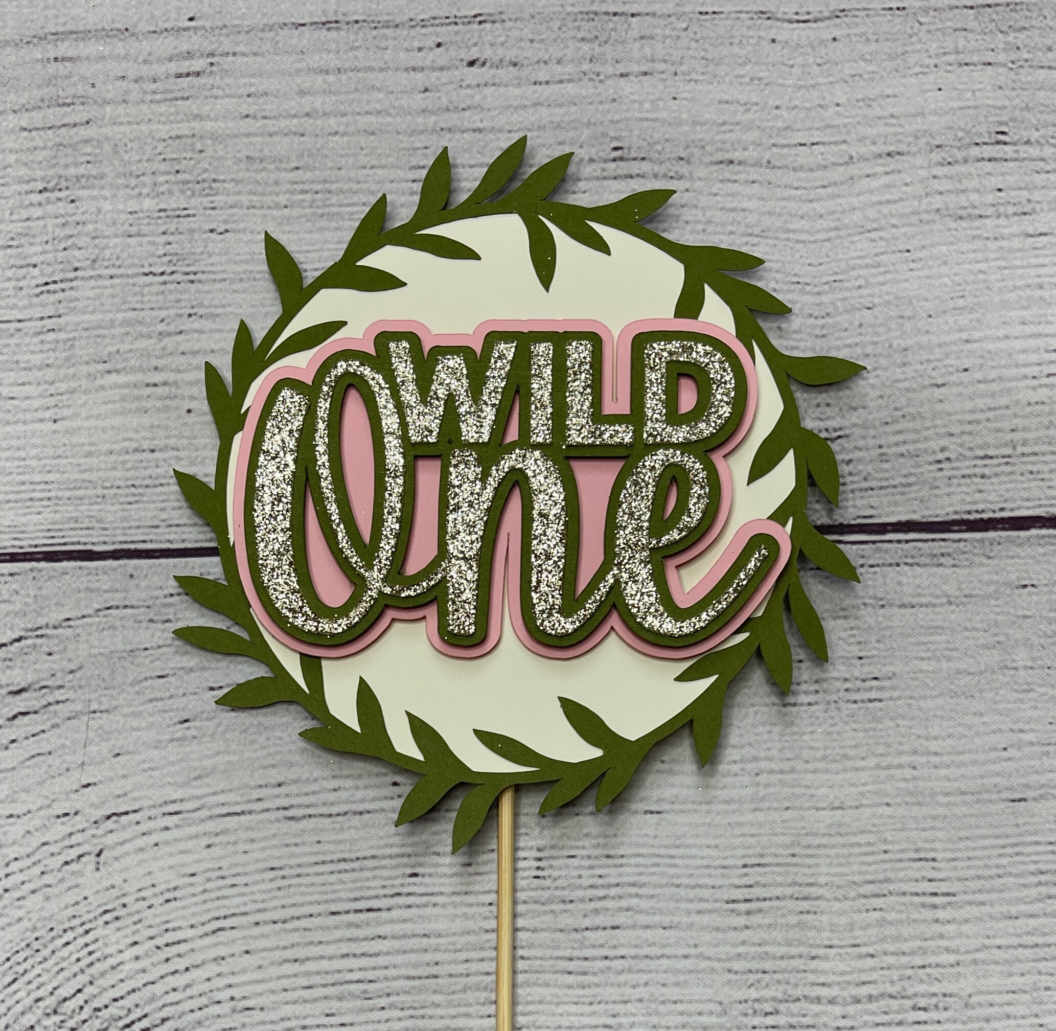 Wild One Cake Topper, First Birthday Cake Pick, Safari Jungle Theme ...