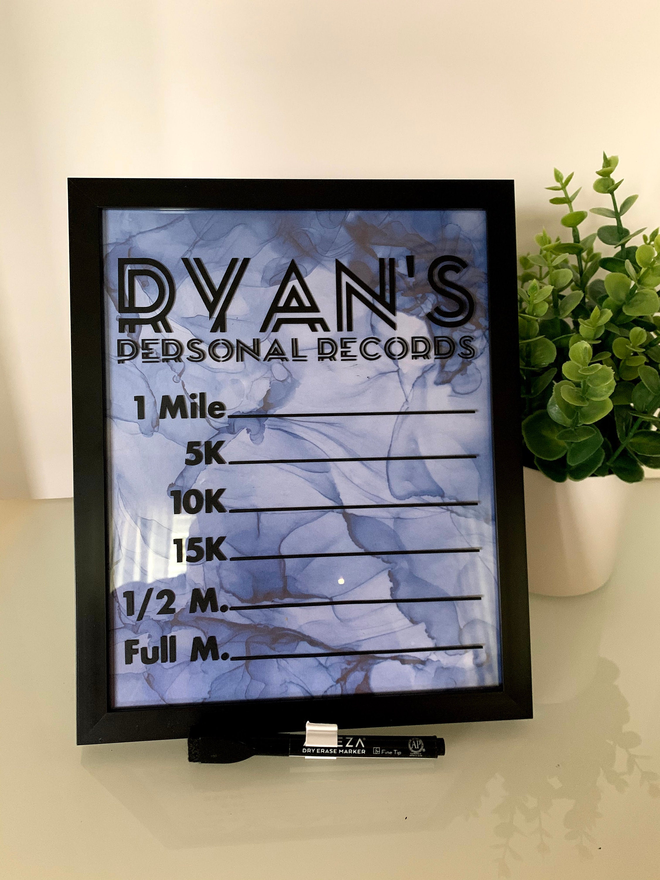 Customizable Dry Erase Personal Records Board Runner / Etsy