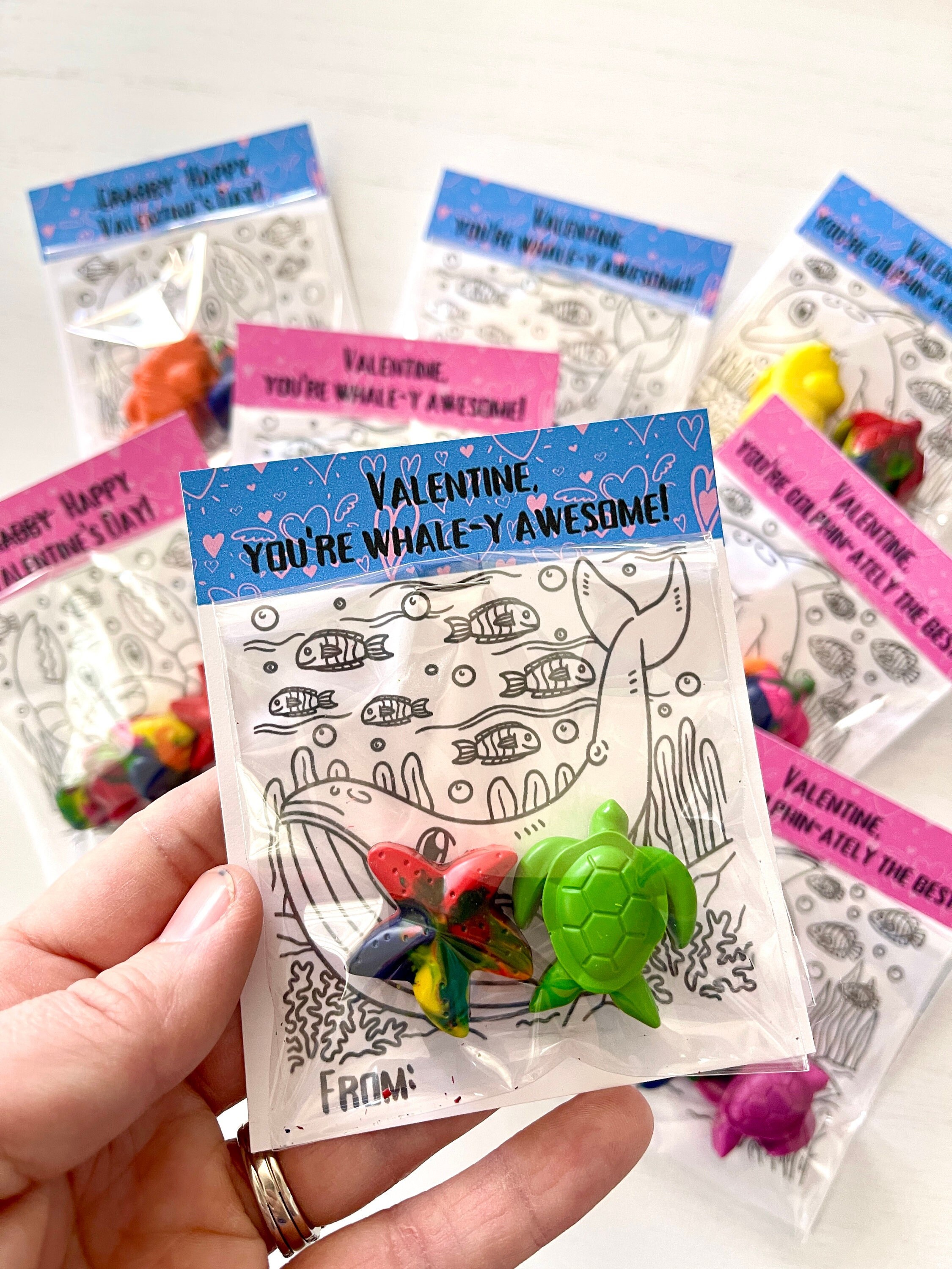 Mini Tackle Box Valentine Printable Gift Tags Fish and Bait Bobber tags for  gummy worms candies Classroom valentines DIY instant download