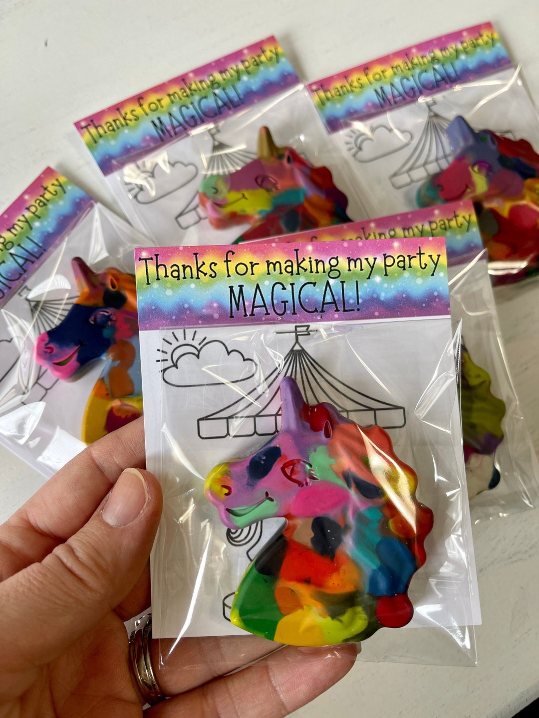 Unicorn Crayon Party Favor, Unicorn Coloring Sheet, Magical Unicorn