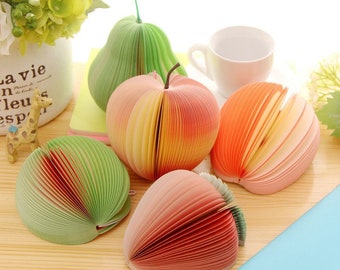 3D Fruit Notepad – Paper Memo Pads, 130 Pages (Pack of 15)