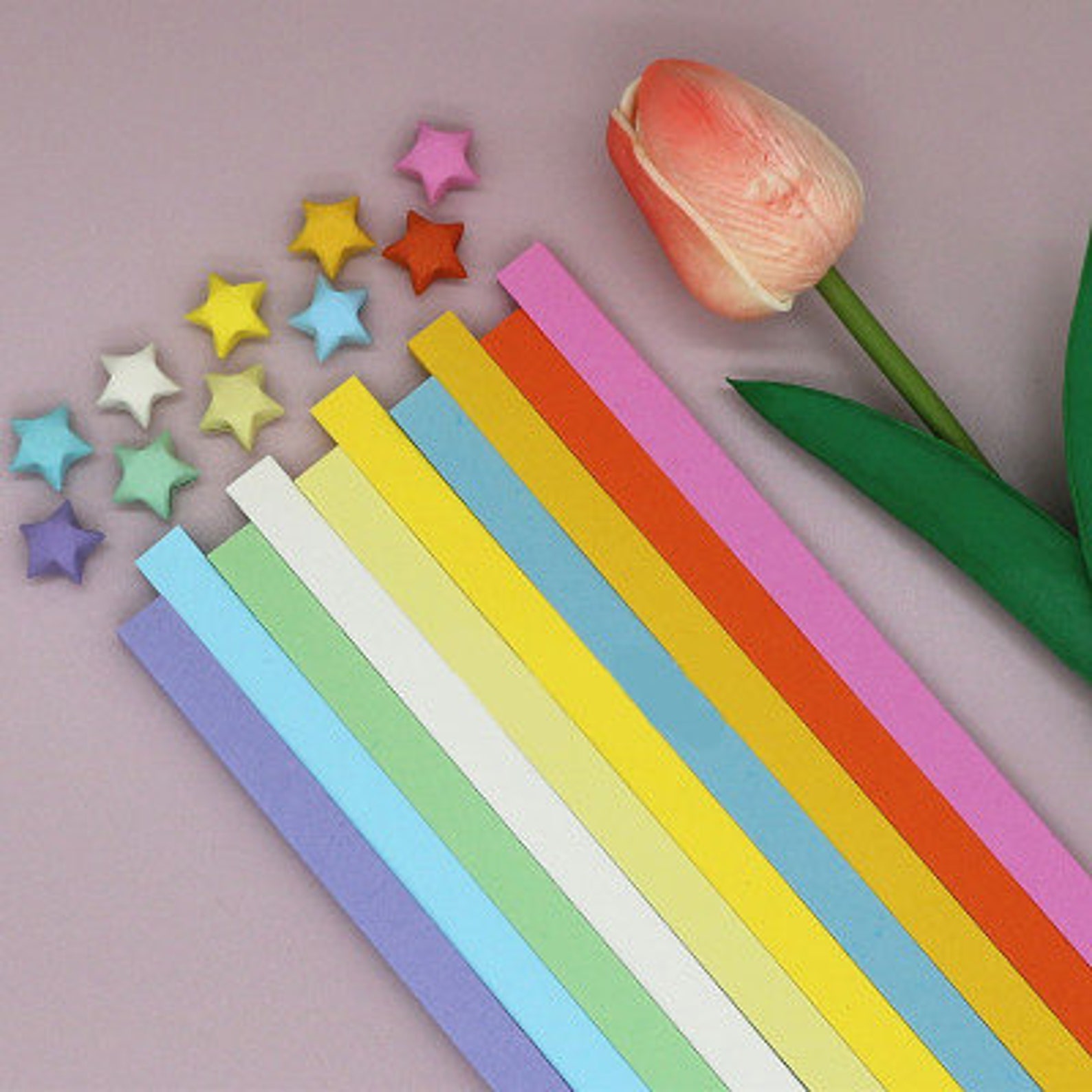 Origami Star Paper Strips Star Folding Paper 27 Colors Etsy