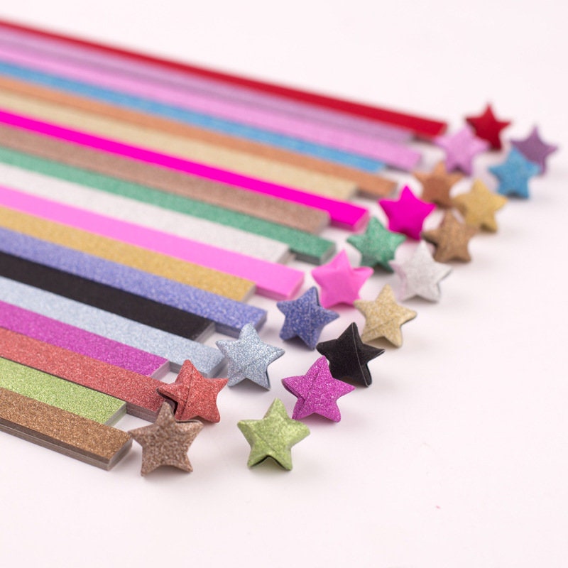 Origami Lucky Star Paper Strips Purple Mixed Star Folding DIY Pack of 100  Strips 