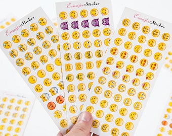 12 Sheets - 660 Emoji Planner Stickers, Mood Tracker Icon Clipart
