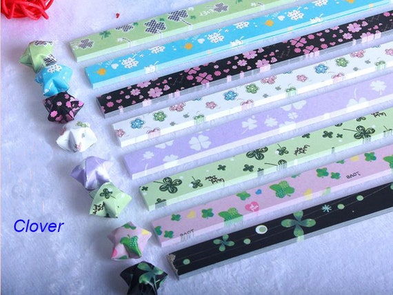 Pastel Mixed Origami Lucky Star Paper Strips Baby Shower Pack of