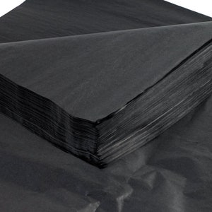 10 x Sheets Black Tissue Paper