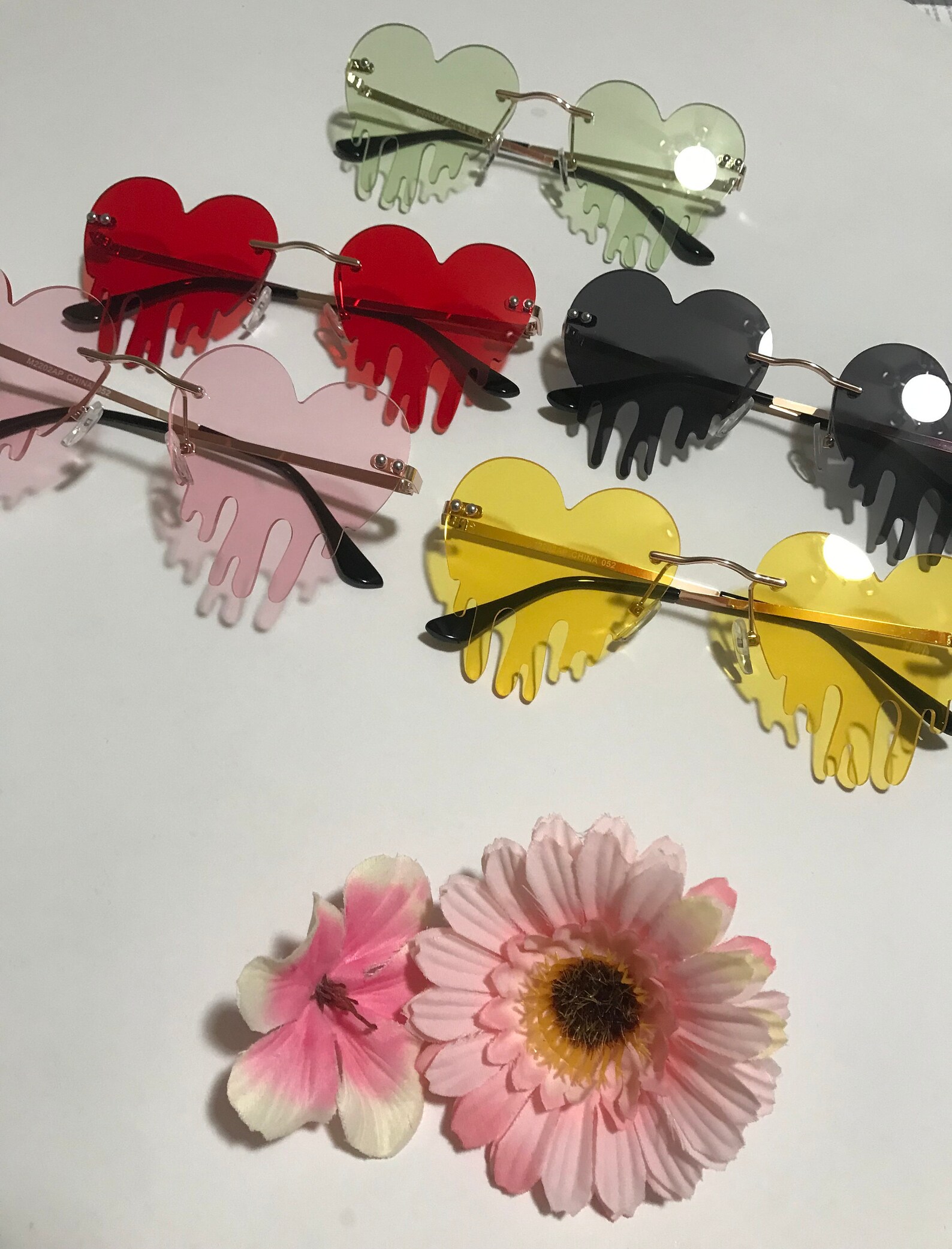 dripping heart glasses