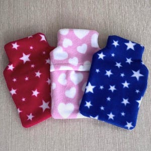 Mini Hot Water Bottle Cover | Fleece Hot Water Bottle Sleeve | 500 ml Hot Water Bottle Cover | Bottle Cozy 500ml Hot Water Bottle Sleeve