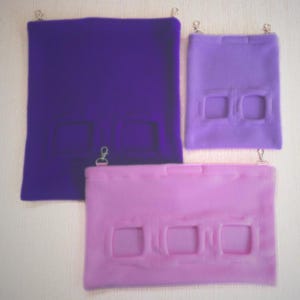 Fleece Hay Bag with Top Closure: Small Animal Feeder
