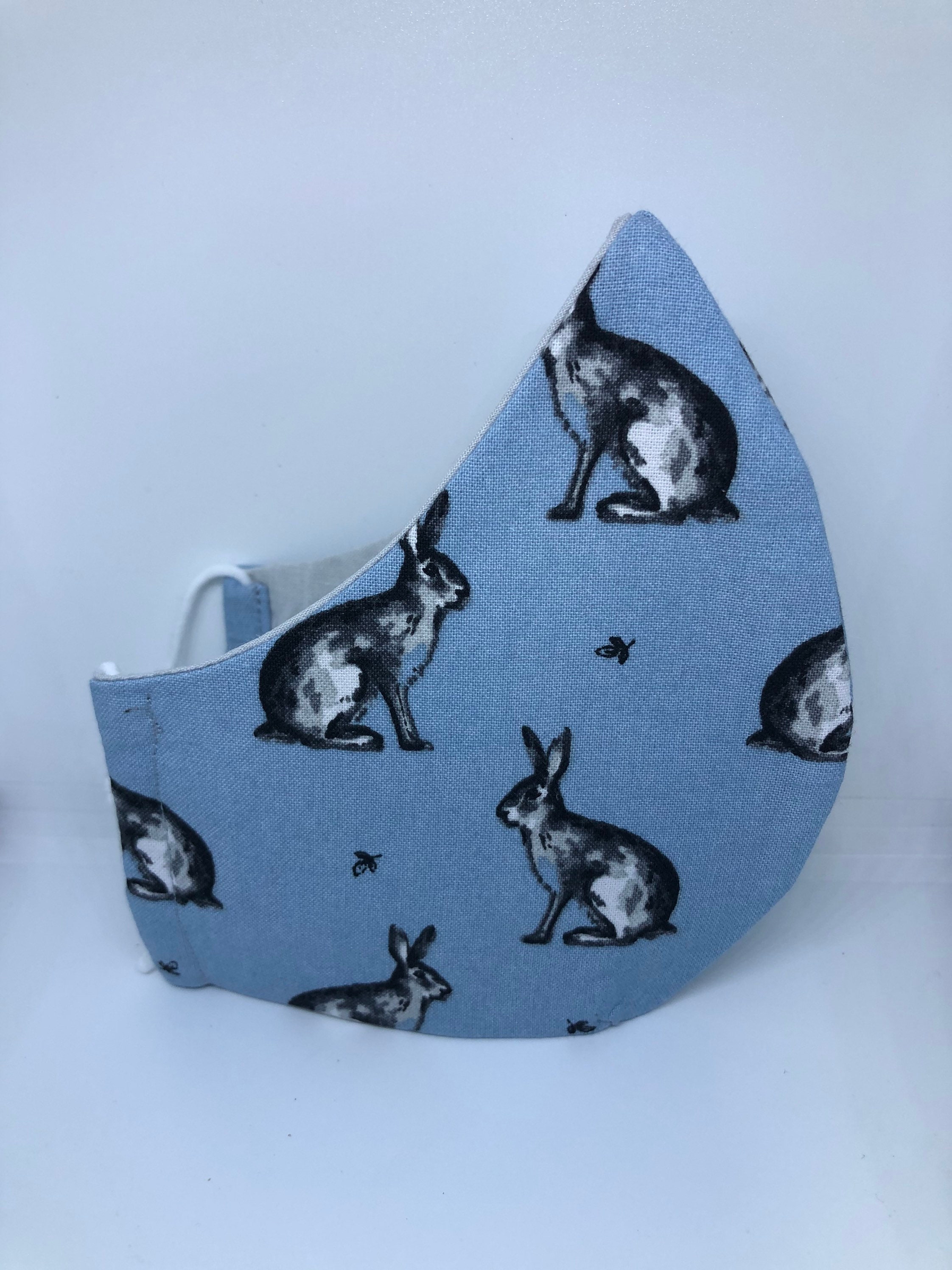Bunny Rabbit Face Mask / Facemask. 100 Cotton with Adjustable Etsy