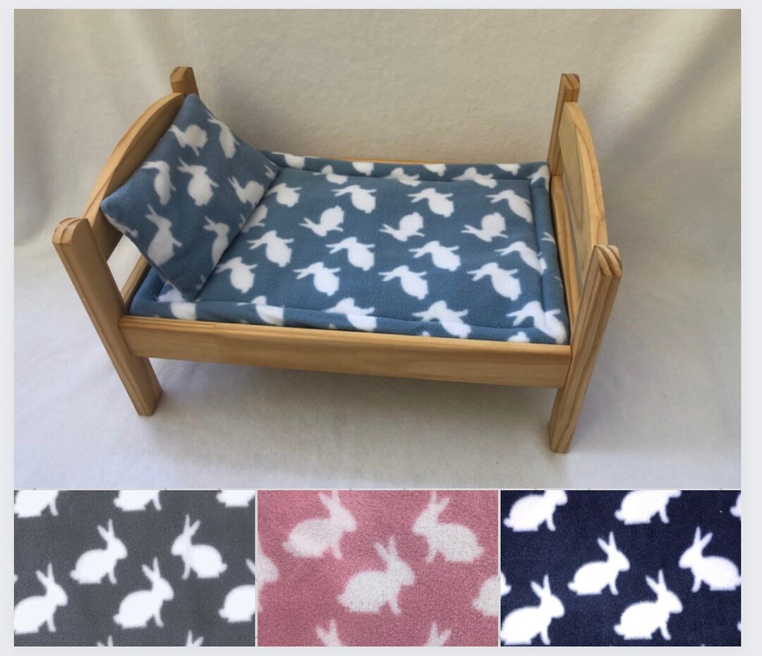 Padded Fleece Blanket Set for Ikea Dolls Bed Bunny Rabbit Etsy