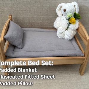 Juego de cama de forro polar para cama de muñecas Ikea Duktig: manta y almohada seguras para mascotas