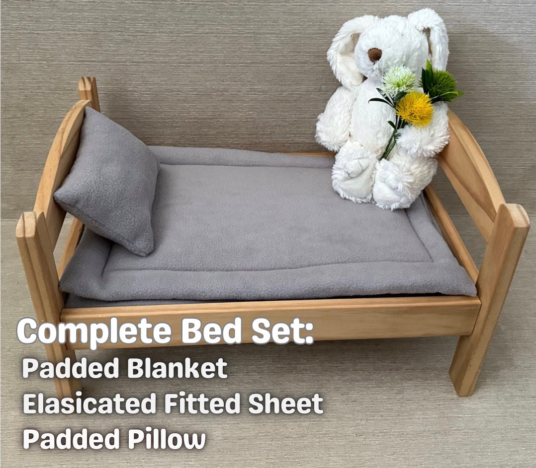 Fleece Bettwäsche für Ikea Duktig Puppenbett: Haustiersichere Decke & Kissen