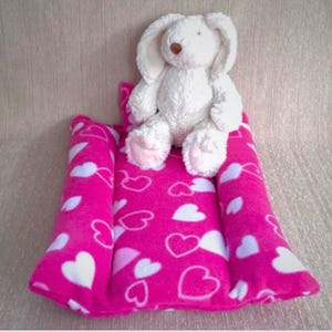 Handmade Fleece Rabbit Snuggle Blanket: Cooling Pet Bed for Small Animals