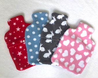 Fleece Hot Water Bottle Cover: Soft Thermal Bag, Pet Friendly