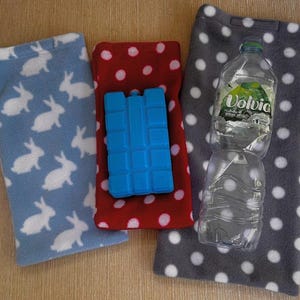 Fleece Water Bottle Cover for Small Pets: Cooling Ice Pack Sleeve