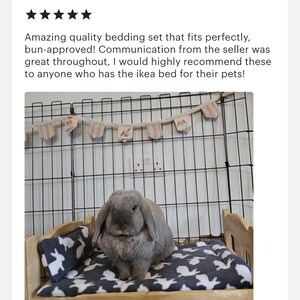Gefütterte Fleece Decke für Ikea Duktig Puppenbett: Häschen- & Meerschweinchen-Bettwäsche Bild 14