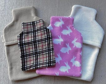 Funda de forro polar para minibotella de agua caliente: funda acogedora de 500 ml