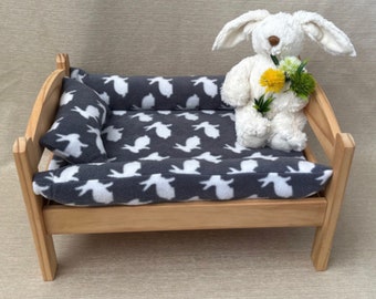 Snuggle Buffer Bed with Removable Padding | Bunny Rabbit Padded Blanket | Pet Bedding with Buffers & Pillow | Padded Bunny Bed | Buffer Bed