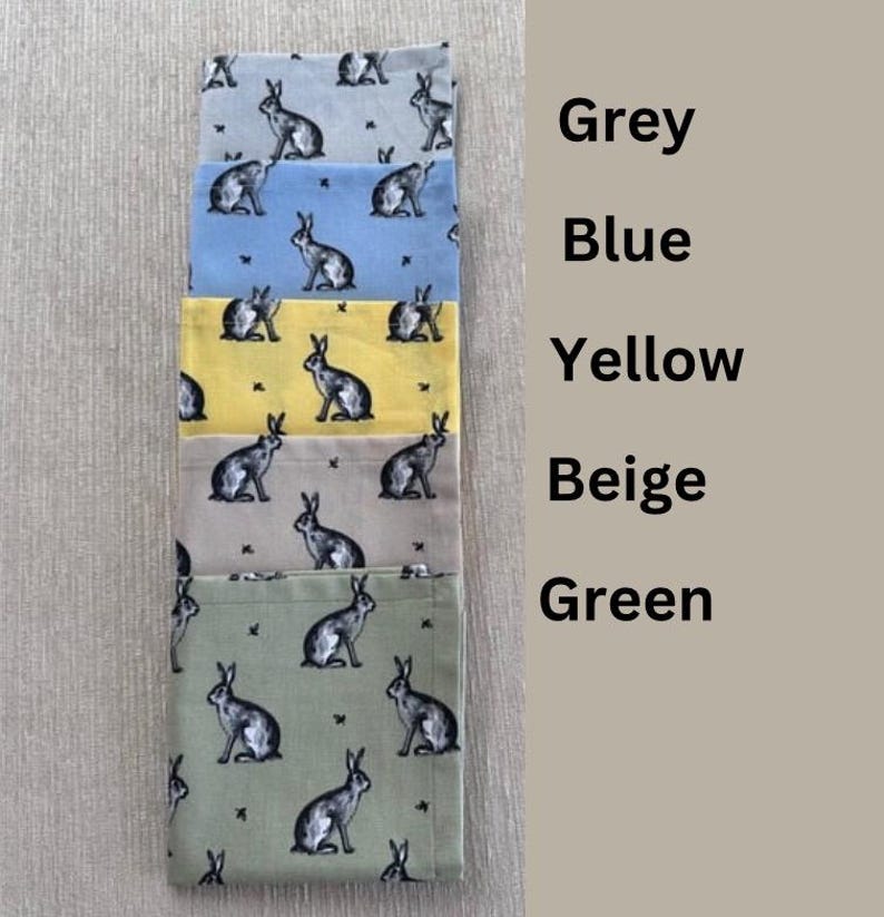 Handmade Bunny Handkerchief: Soft Cotton Rabbit Hanky, Bunny Lover Gift image 9