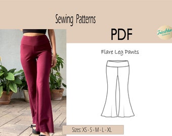 Leggings Sewing Pattern PDF Women Sizes XS to XL Leggings Pants With  Waistband and No Side Seam-easy Sewing-digital Download -  Canada