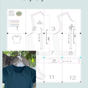 K&ouml;nnte beinhalten: Ein digitales Schnittmuster f&uuml;r ein Basic-Crop-Top in den Gr&ouml;&szlig;en XS, S, M, L und XL. Das Schnittmuster enth&auml;lt Anweisungen zum Zuschneiden und N&auml;hen des Oberteils. Das Schnittmuster ist als PDF-Datei verf&uuml;gbar.