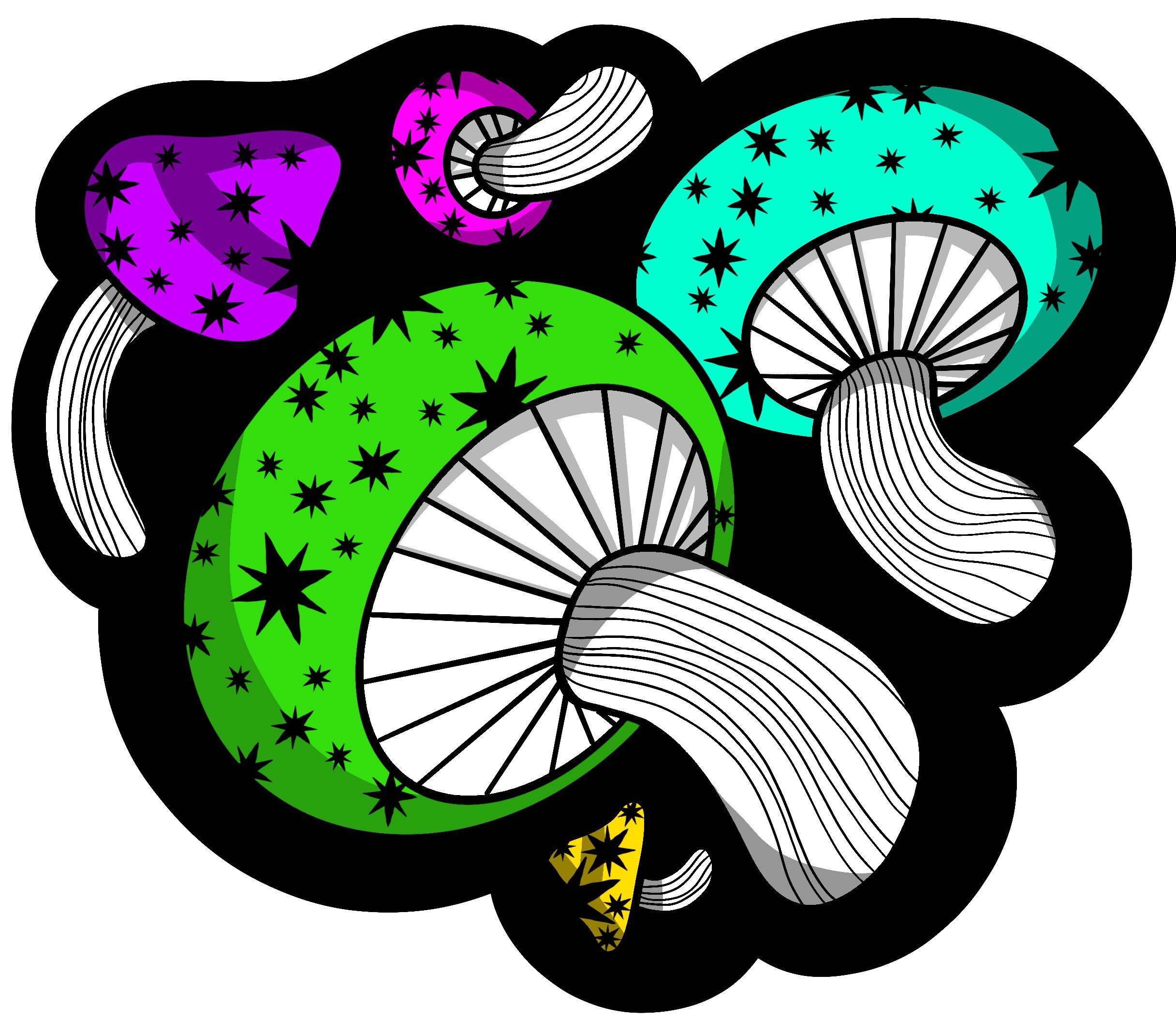 Psychedelic Mushroom Sticker Etsy
