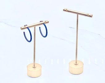 T-Bar Earring Stand, Metal Stud Earring Display, Round base, schmuckstnder, Jewelry Display, Jewellery Display, hangers