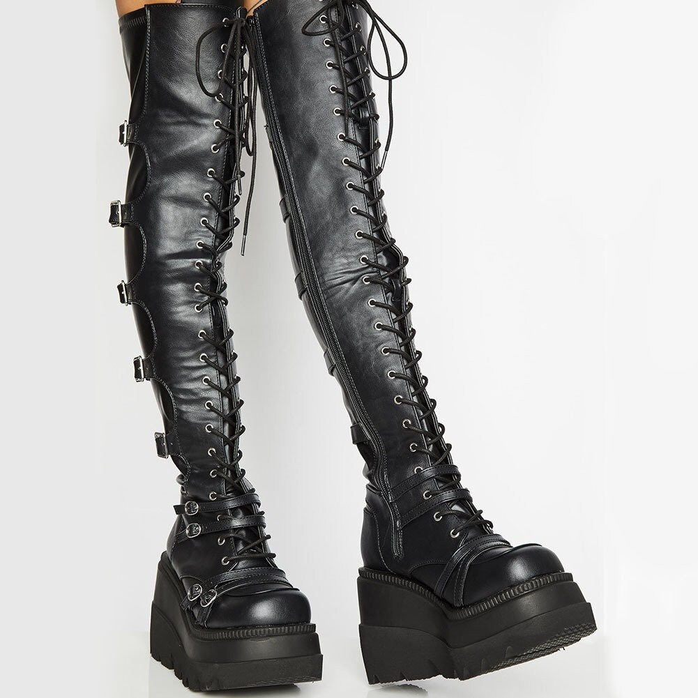 knee high emo boots