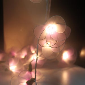 20/35 LED Purple Flower String Fairy Lights Home Living Room and Wedding Decor Purple Tone