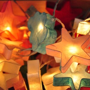 Mixed Star & Cloud String Fairy Lights Decor Colourful