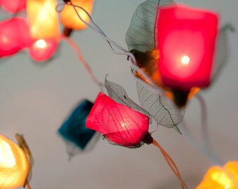 Wedding Decor Rose Flower String Fairy Lights Home Living Room Colorful Tone